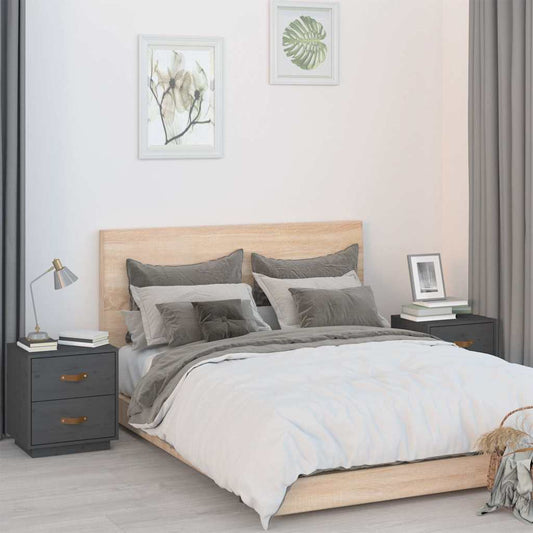Bedside Cabinet 40x34x45 cm Solid Wood Pine Grey