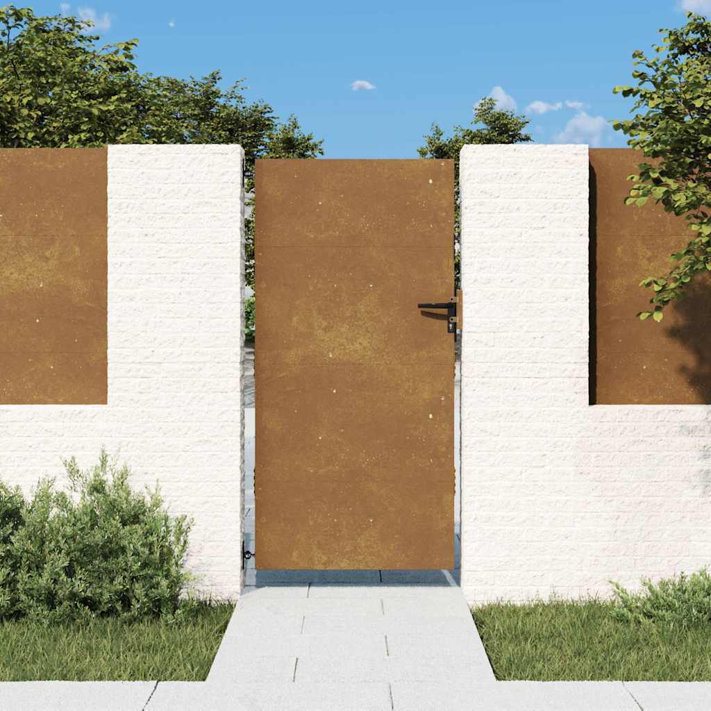 Garden Gate Corten Steel 85 x 200 cm