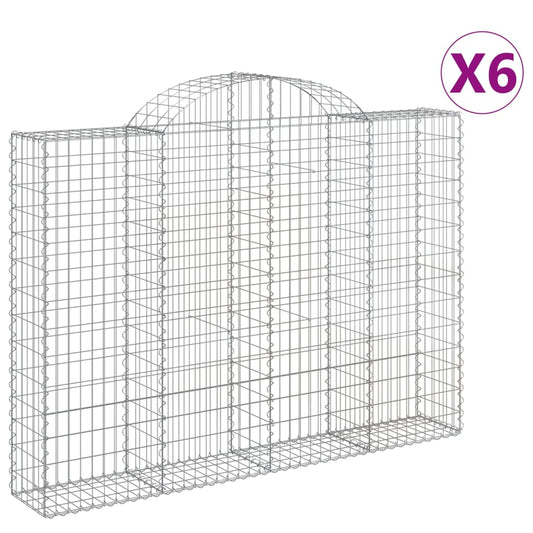 Arched Gabion Baskets Galvanised Iron 6 200 x 30 x 40/60–200 x 50 x 220/240 cm 200 x 30 x 140/160 cm