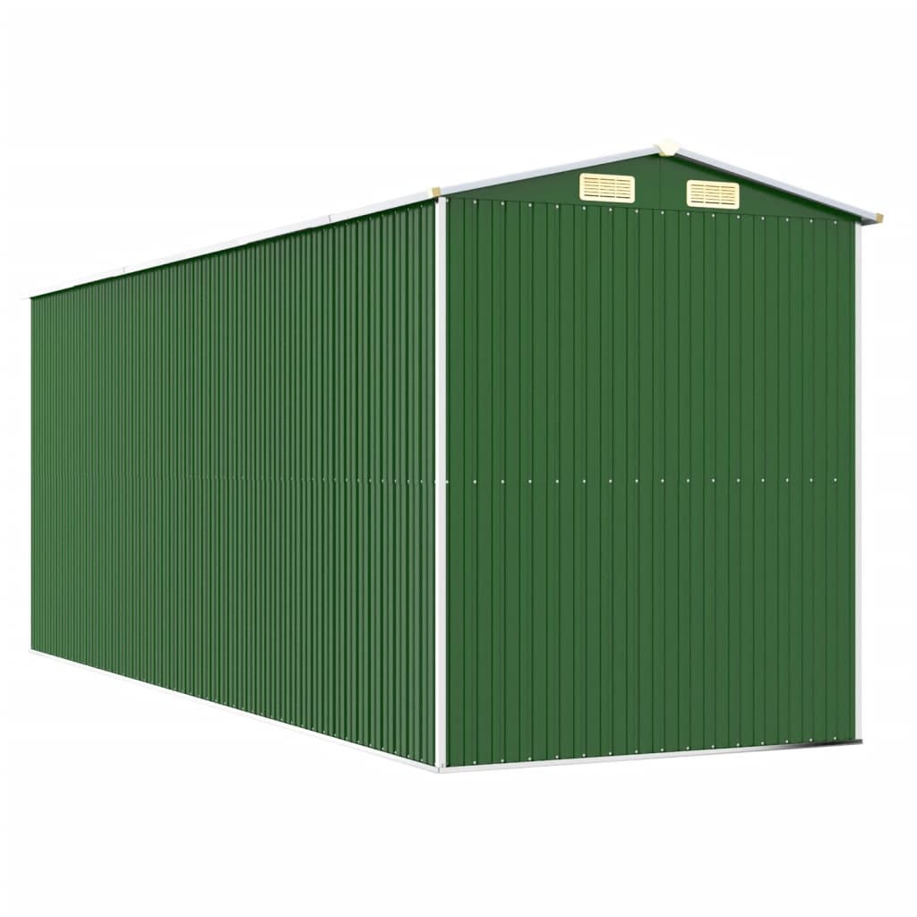 vidaXL Garden Shed Green 192x523x223 cm Galvanised Steel 6