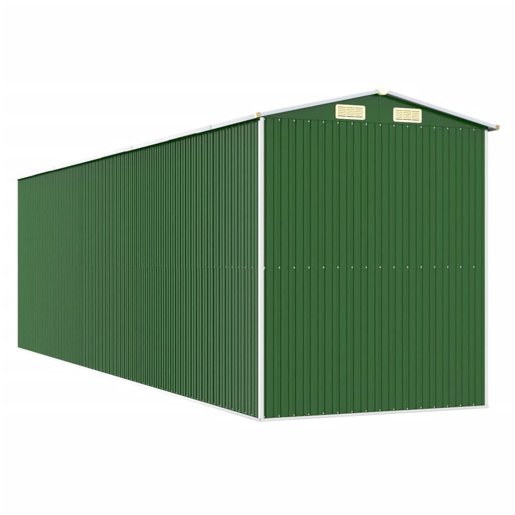 vidaXL Garden Shed Green 192x689x223 cm Galvanised Steel 6