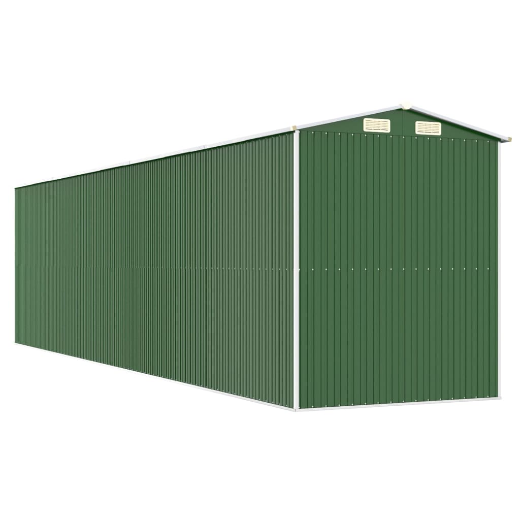 vidaXL Garden Shed Green 192x772x223 cm Galvanised Steel 6