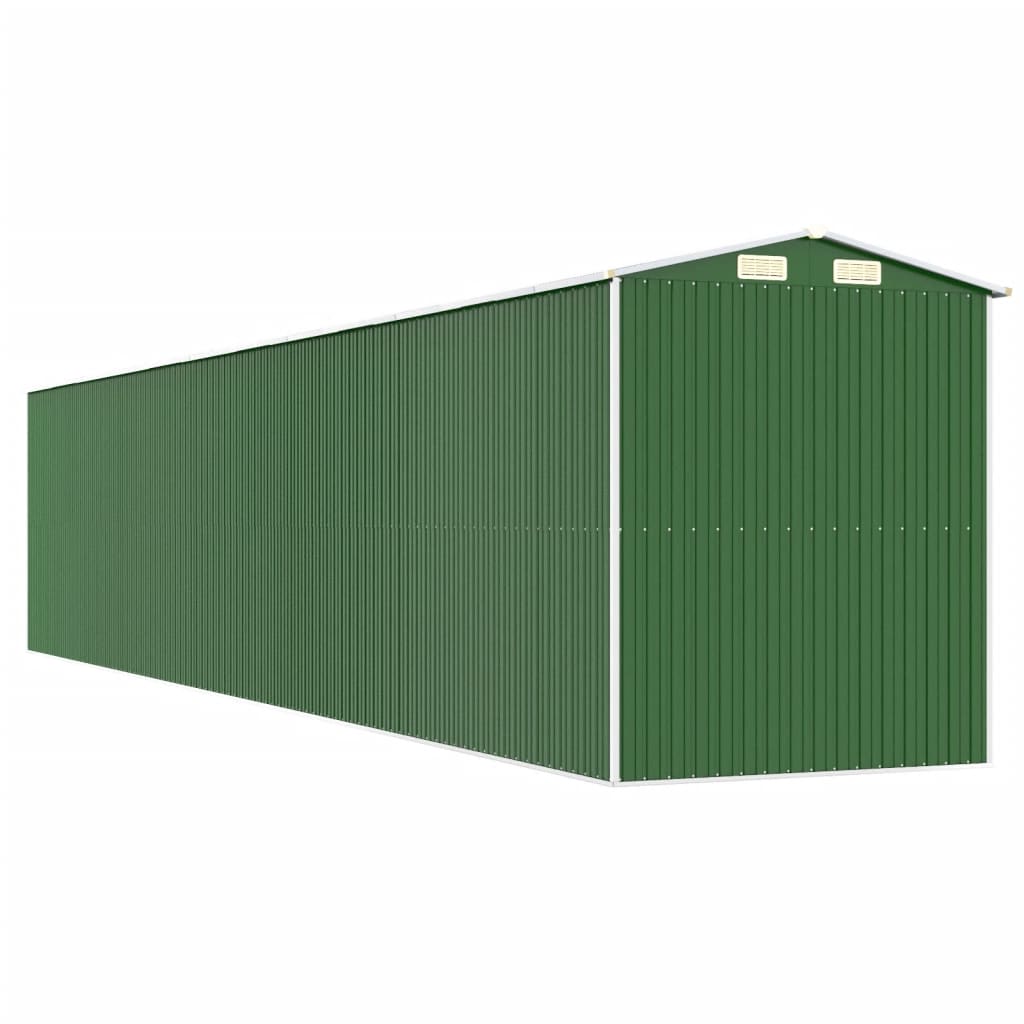 vidaXL Garden Shed Green 192x1021x223 cm Galvanised Steel 6