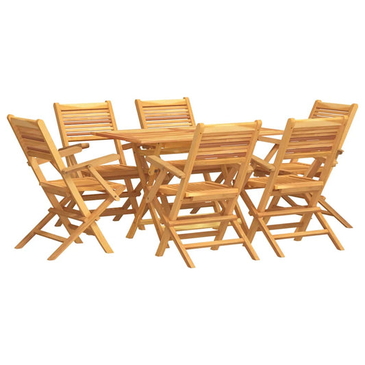 5 Piece Garden Dining Set Solid Wood Teak With armrest 6