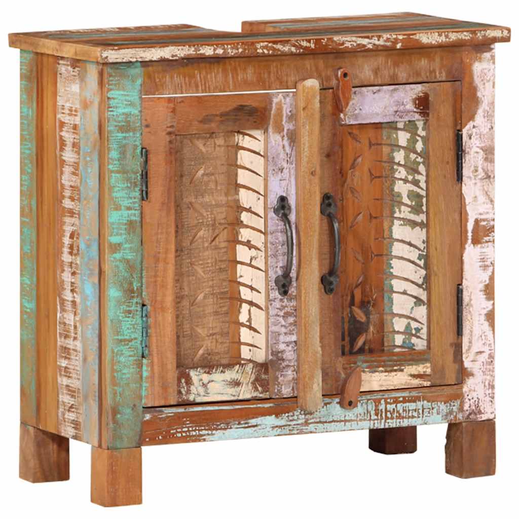 vidaXL 4 Piece Bathroom Furniture Set Solid Wood Reclaimed 6