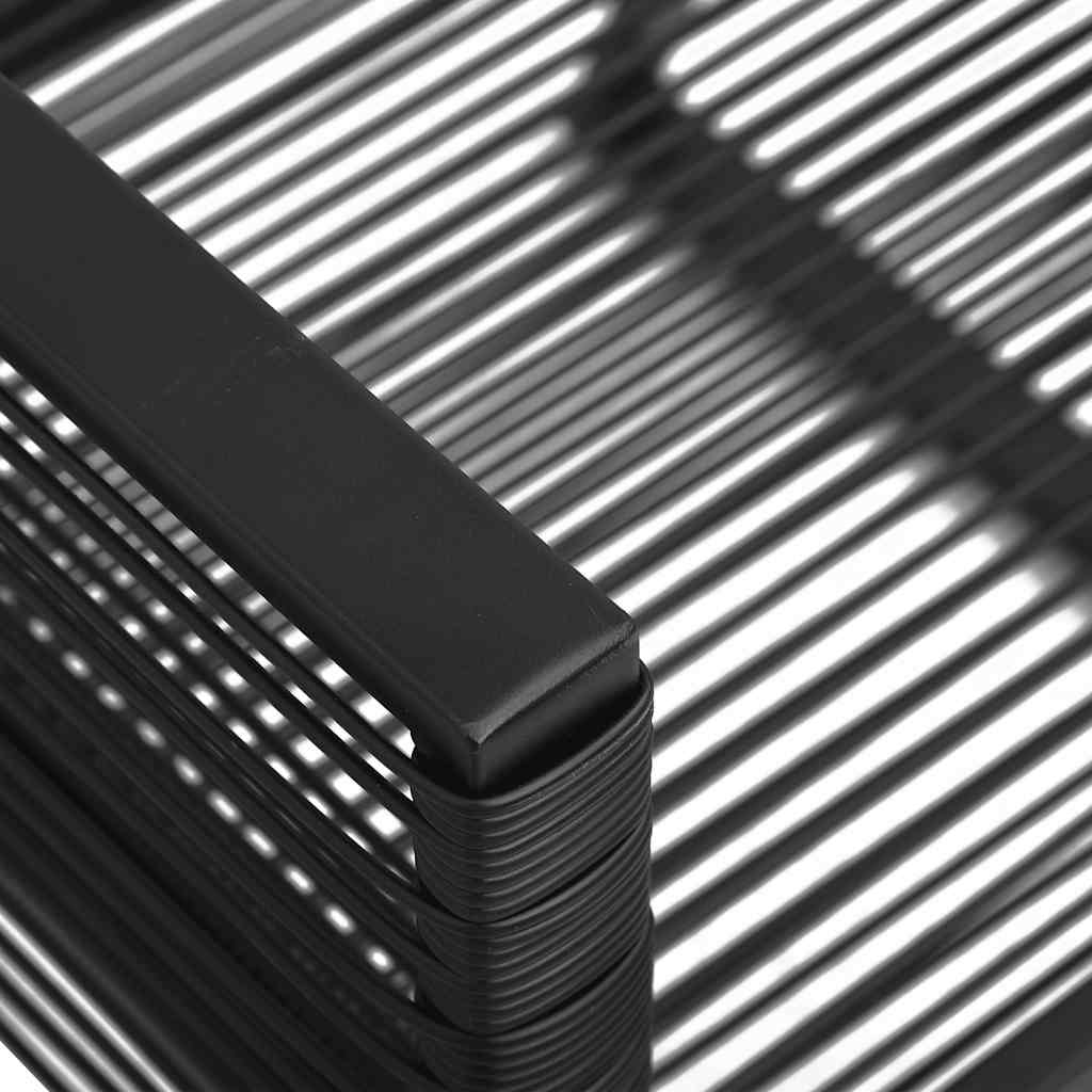 vidaXL 7 Piece Garden Dining Set Black PVC Rattan 6