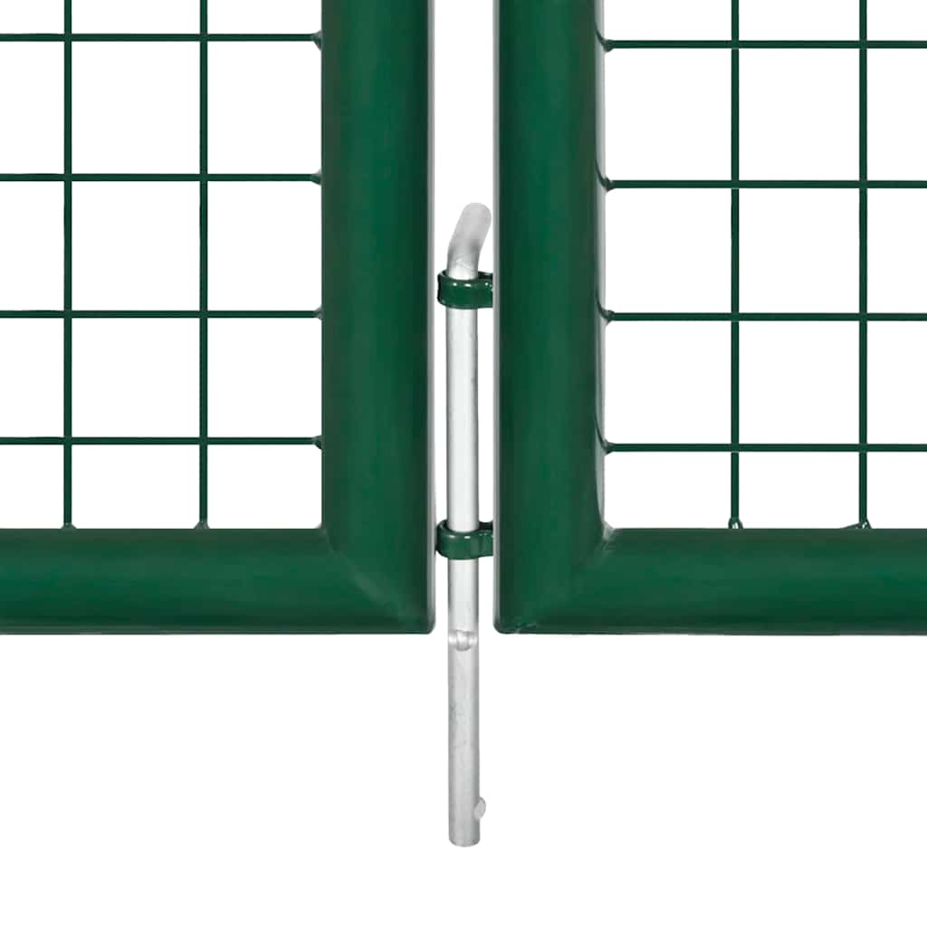 vidaXL Mesh Garden Gate Green 400x125 cm Galvanised Steel 6