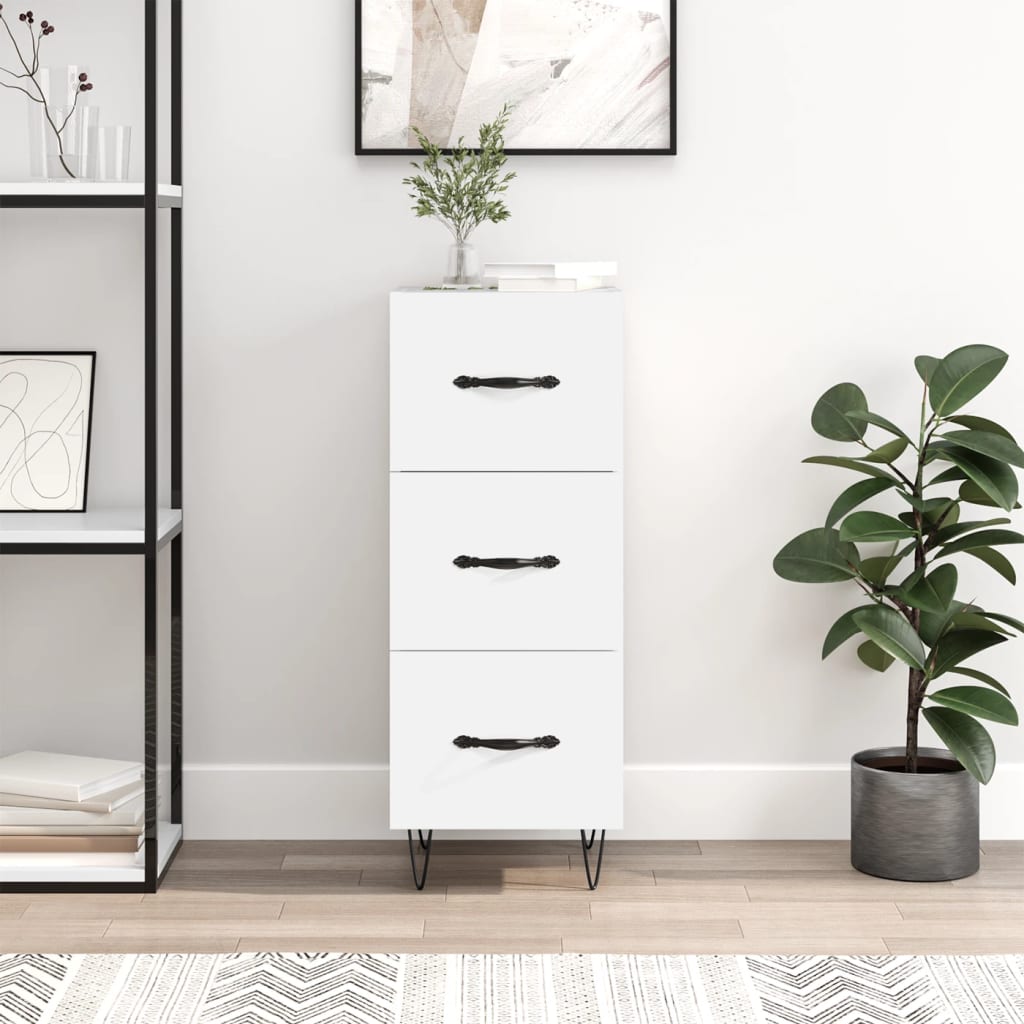 Sideboard 34,5x34x90 cm Engineered Wood White