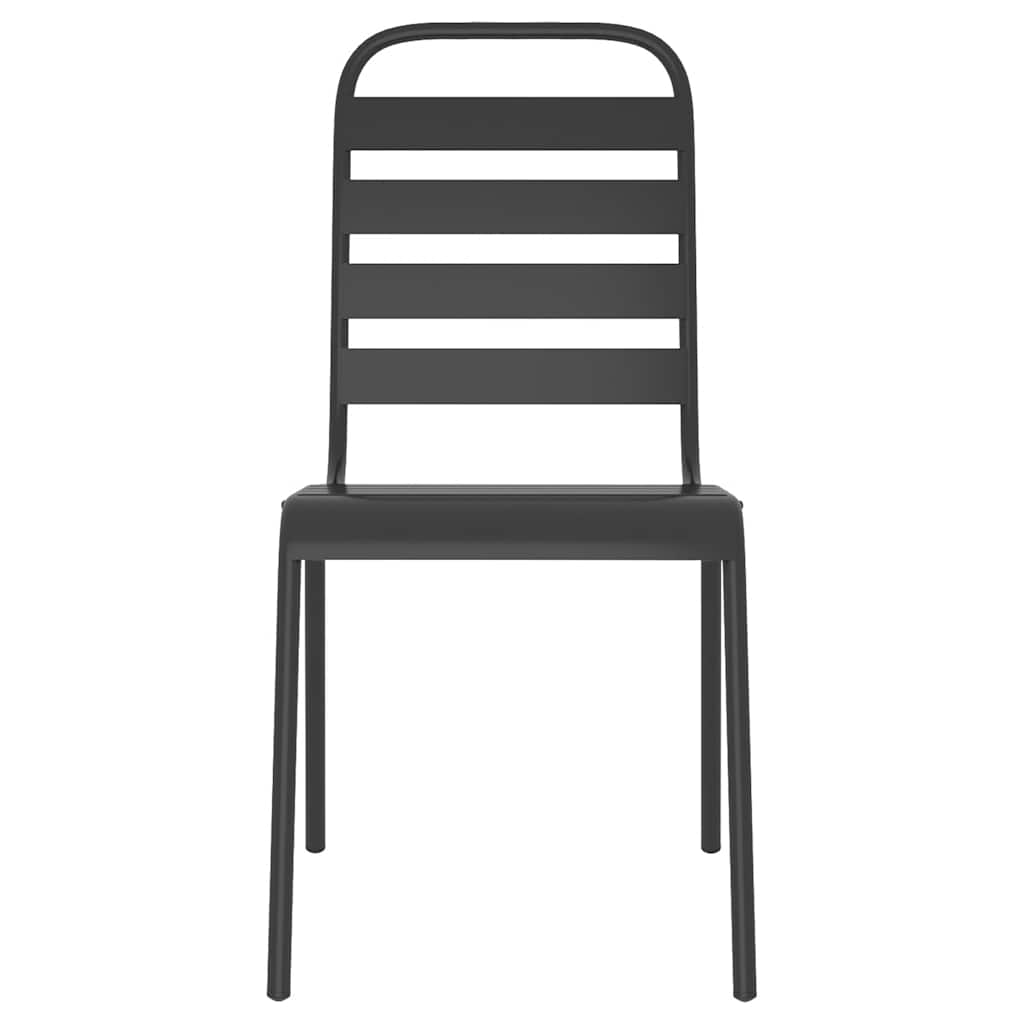 vidaXL 11 Piece Garden Dining Set Anthracite Steel 6