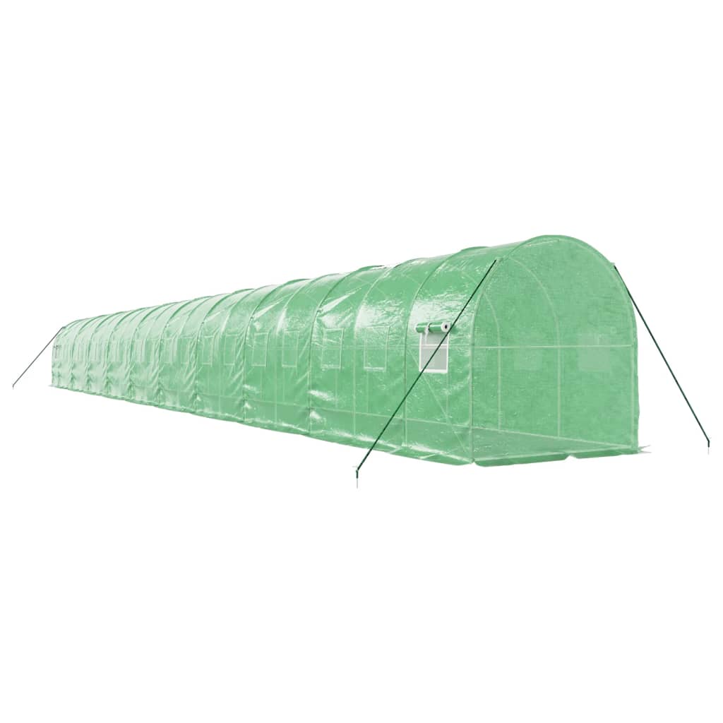 vidaXL Greenhouse with Steel Frame Green 40 m² 20x2x2 m 6