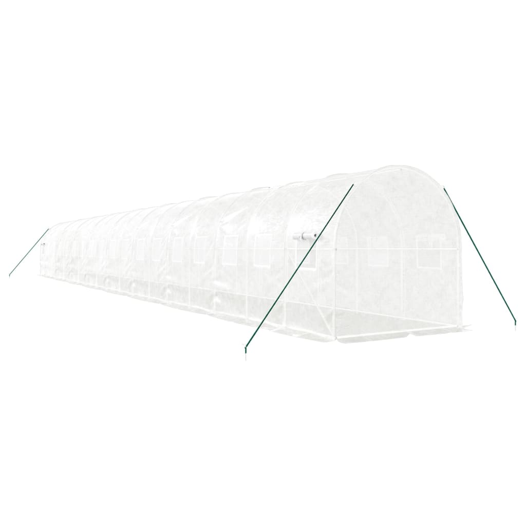 vidaXL Greenhouse with Steel Frame White 36 m² 18x2x2 m 6
