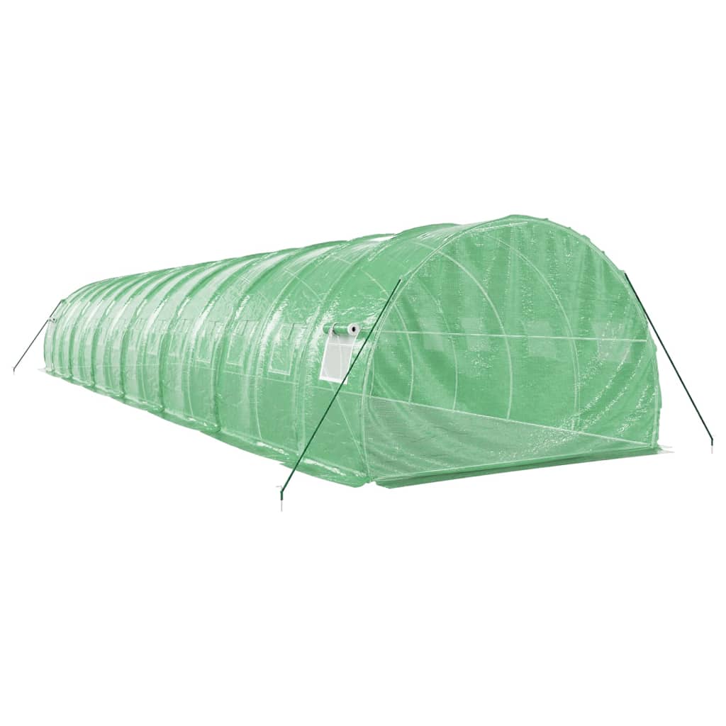 vidaXL Greenhouse with Steel Frame Green 42 m² 14x3x2 m 6