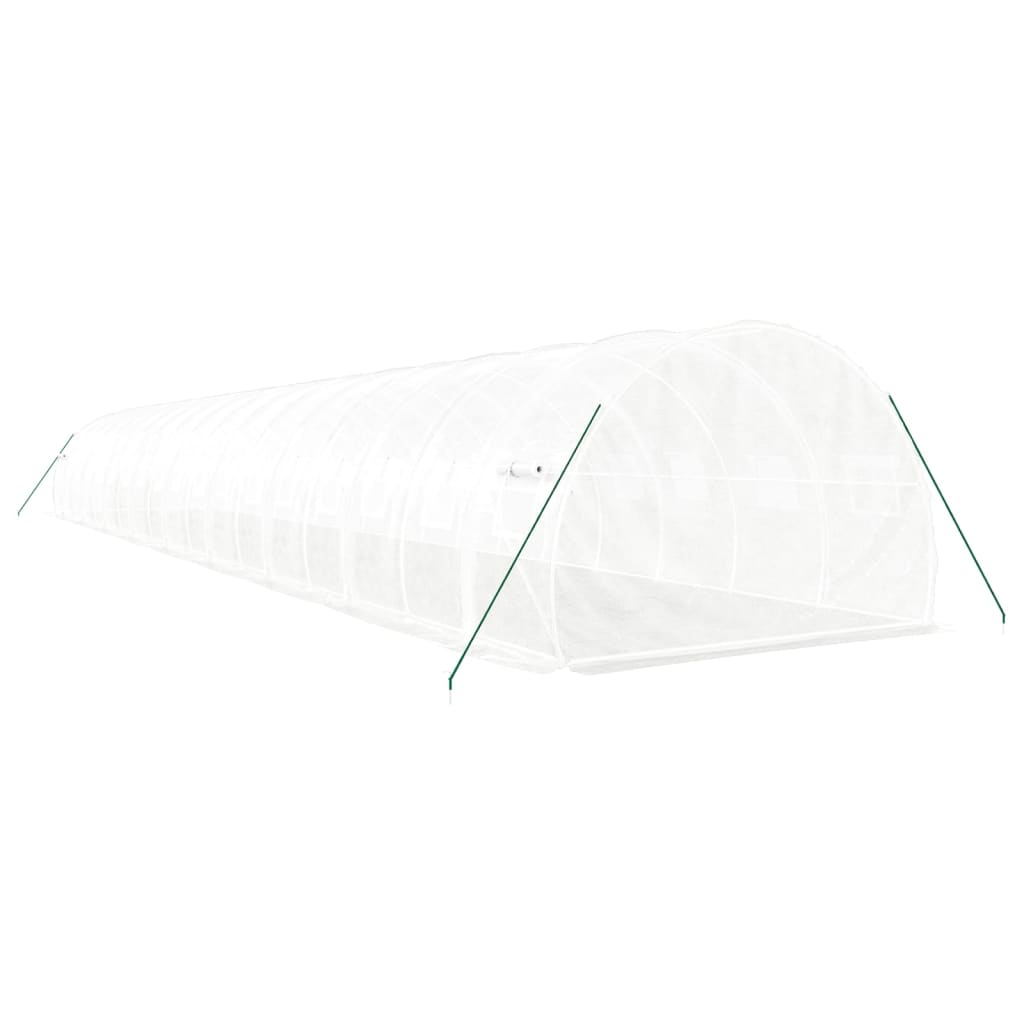 vidaXL Greenhouse with Steel Frame White 54 m² 18x3x2 m 6