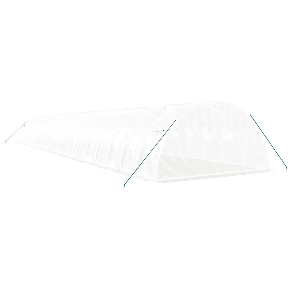 vidaXL Greenhouse with Steel Frame White 80 m² 20x4x2 m 6