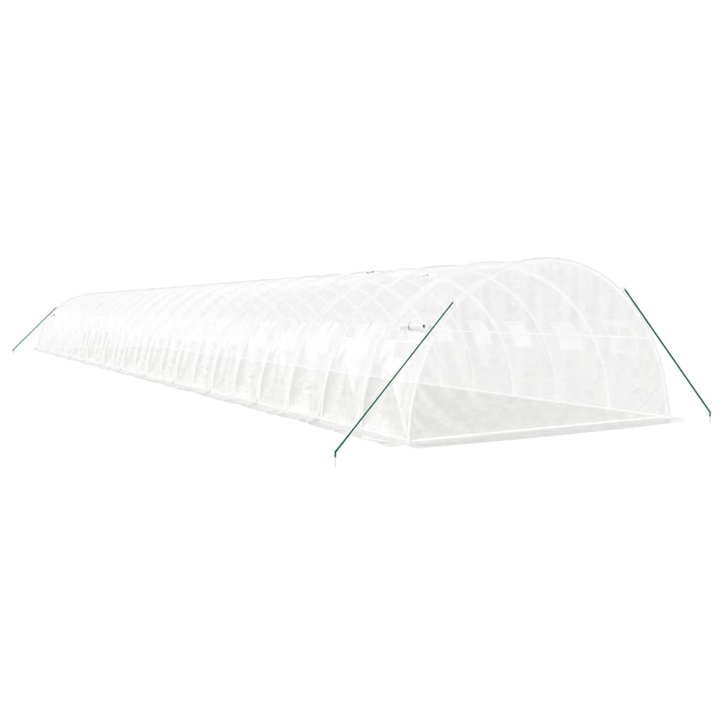 vidaXL Greenhouse with Steel Frame White 96 m² 24x4x2 m 6