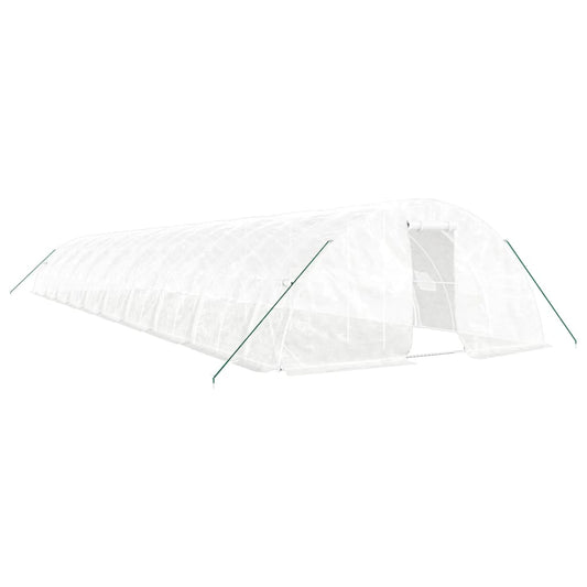 vidaXL Greenhouse with Steel Frame White 100 m² 20x5x2,3 m 2