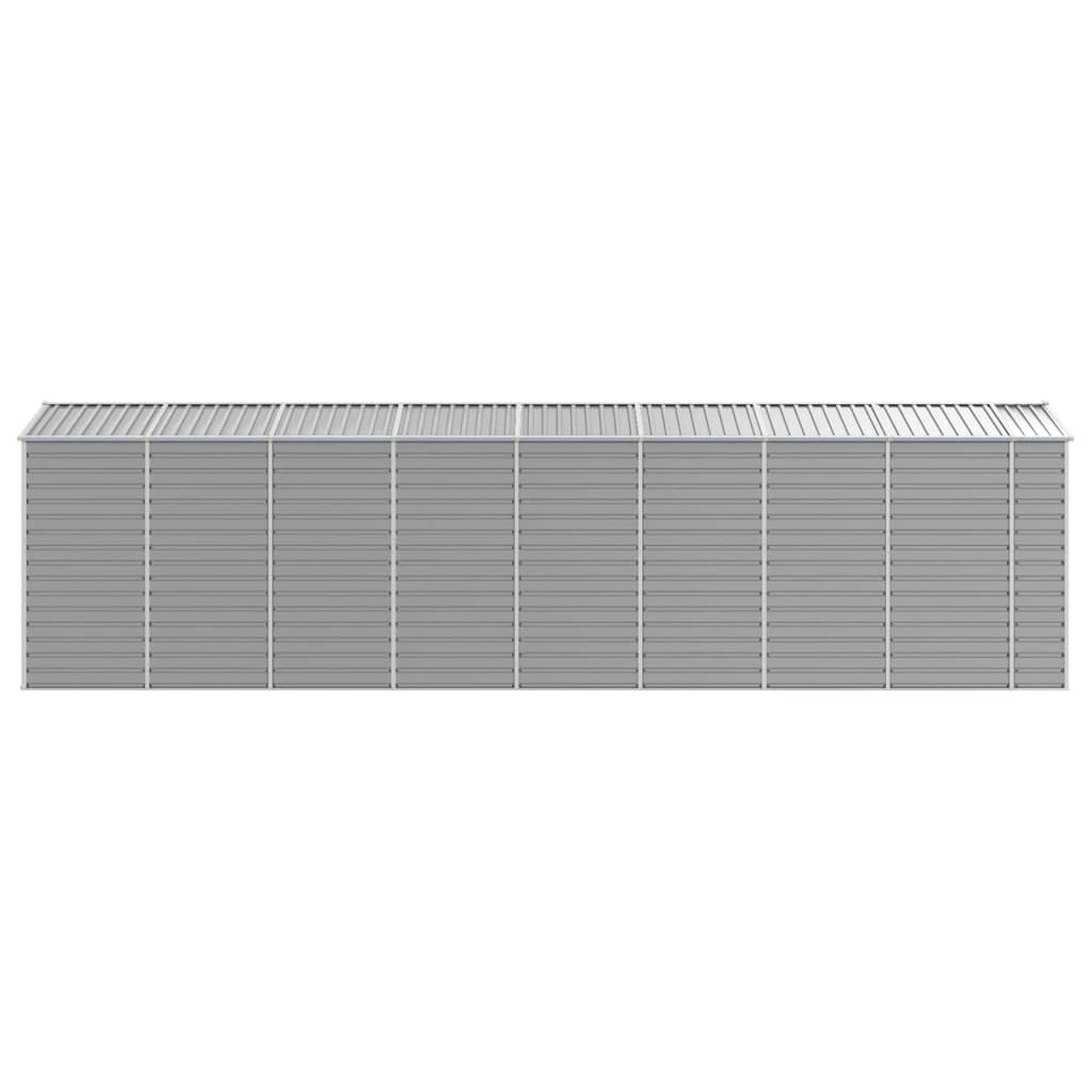 vidaXL Garden Shed Light Grey 191x725x198 cm Galvanised Steel 6