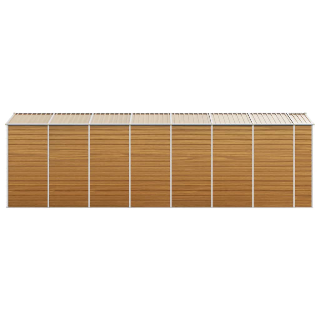 vidaXL Garden Shed Light Brown 191x640x198 cm Galvanised Steel 6