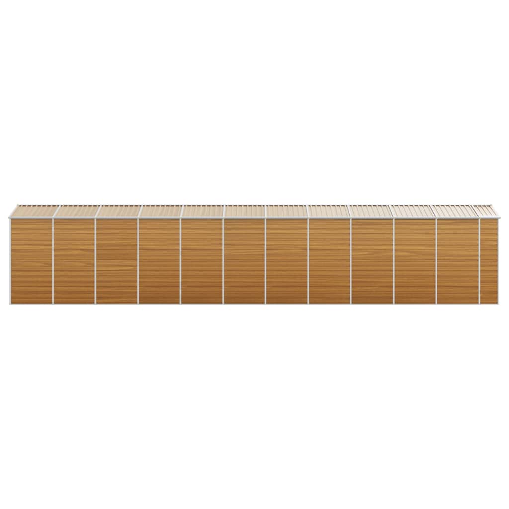 vidaXL Garden Shed Light Brown 191x980x198 cm Galvanised Steel 6