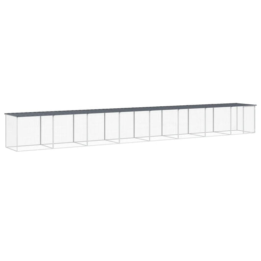 Chicken Cage with Roof Galvanised Steel 803 x 98 x 90 cm