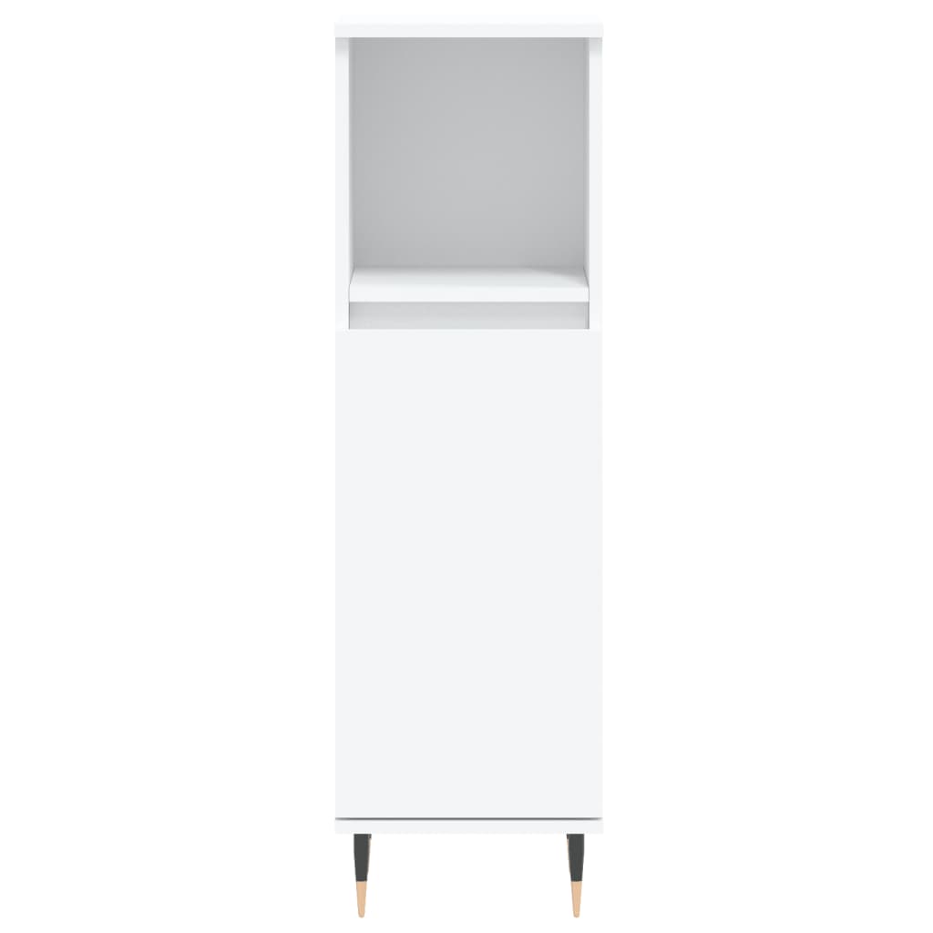 3 Piece Bathroom Furniture Set Engineered Wood White