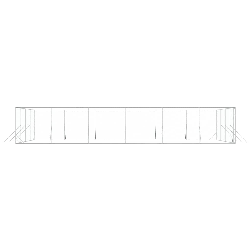 vidaXL Outdoor Dog Kennel Silver 8x12x2 m Galvanised Steel 6