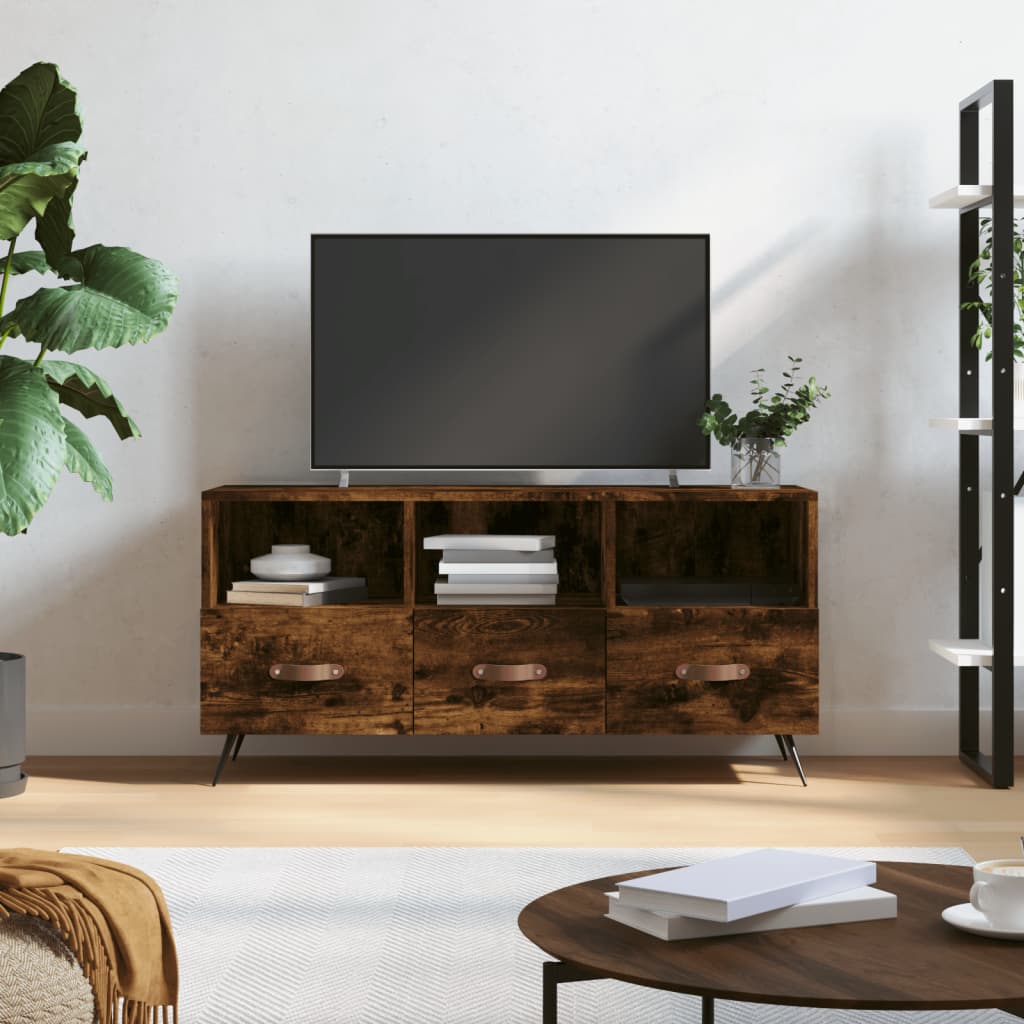 TV Cabinet 102x36x50 cm Engineered Wood Smoked oak