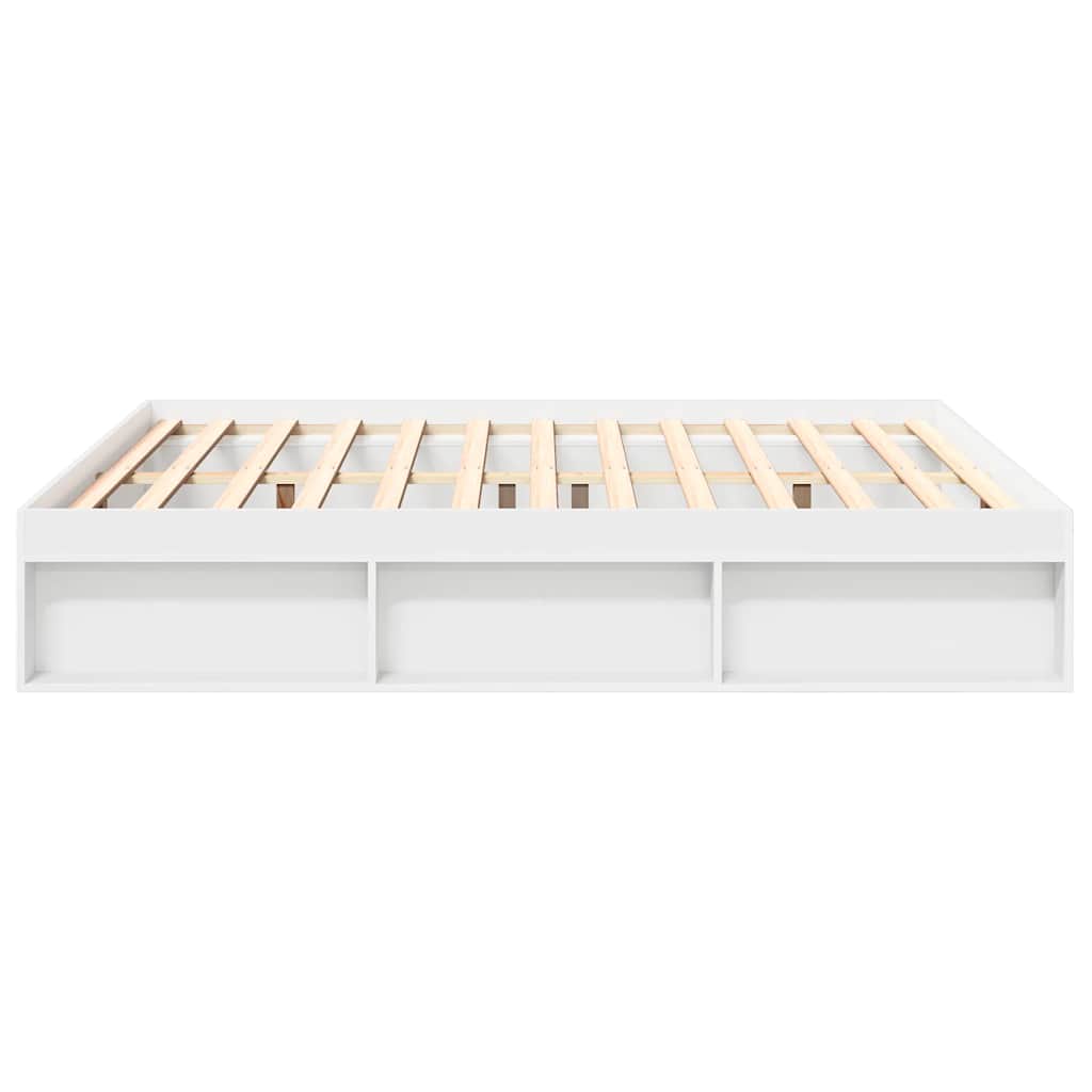 Bed Frame without Mattress 200x200 cm White