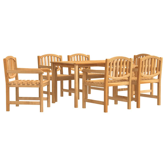 vidaXL 7 Piece Garden Dining Set Solid Wood Teak 2