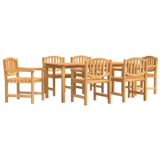 vidaXL 7 Piece Garden Dining Set Solid Wood Teak 2