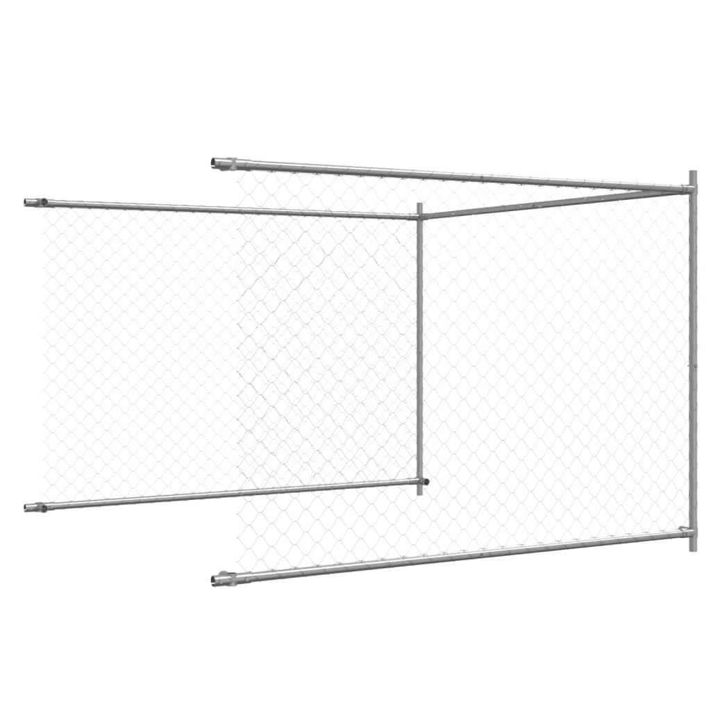 vidaXL Dog Cage with Door Grey 12x2x1,5 m Galvanised Steel 6