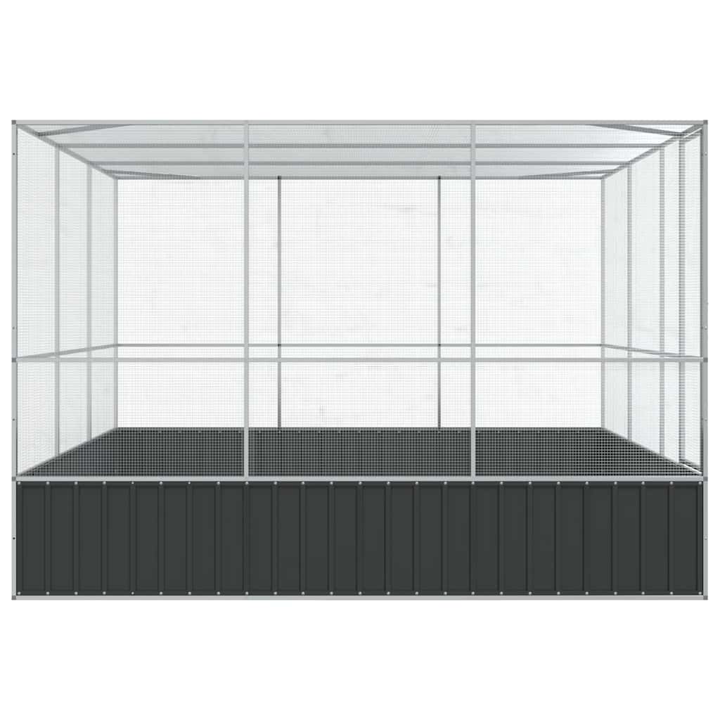 vidaXL Aviary Silver 311x307x212 cm Steel 6