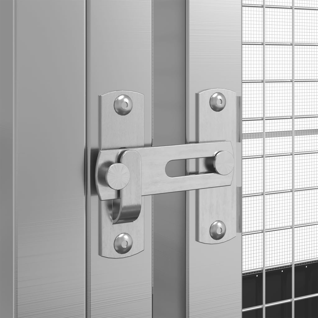 vidaXL Aviary with Extension Silver 418x207x212 cm Steel 6