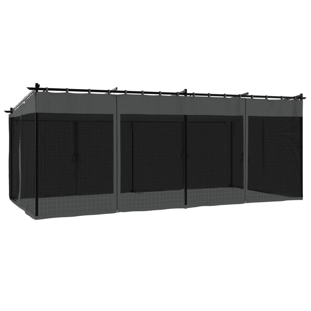 vidaXL Gazebo with Mesh Walls Anthracite 6x3 m Steel 6