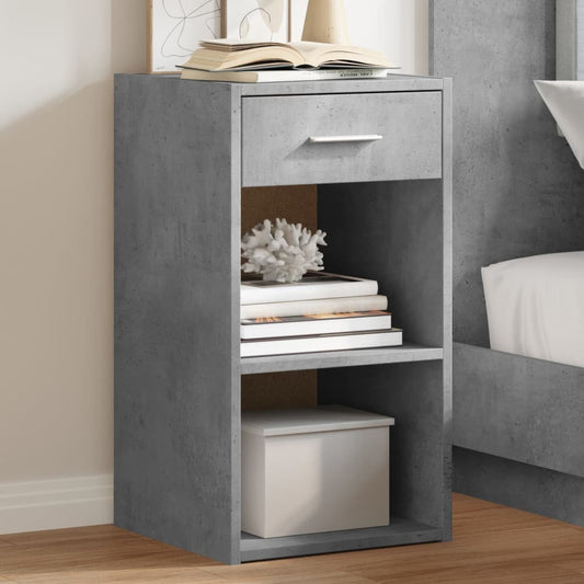Bedside Cabinet 35x34x65 cm Engineered Wood Concrete grey