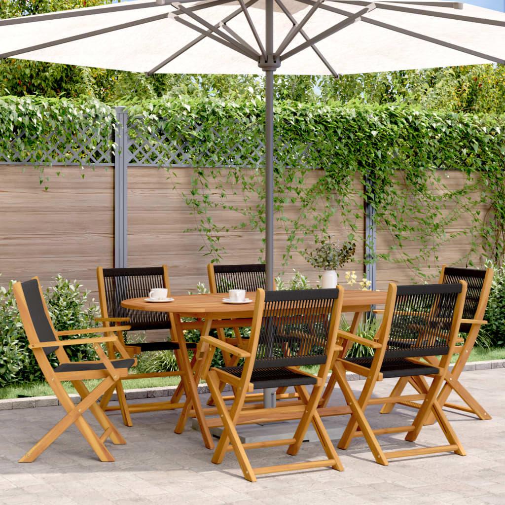 vidaXL Folding Chairs Solid Wood Acacia