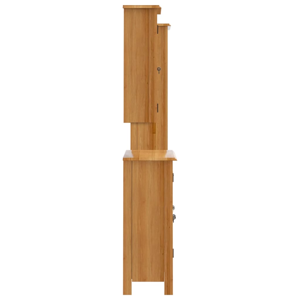 vidaXL 4 Piece Bathroom Furniture Set Solid Wood Pine 6