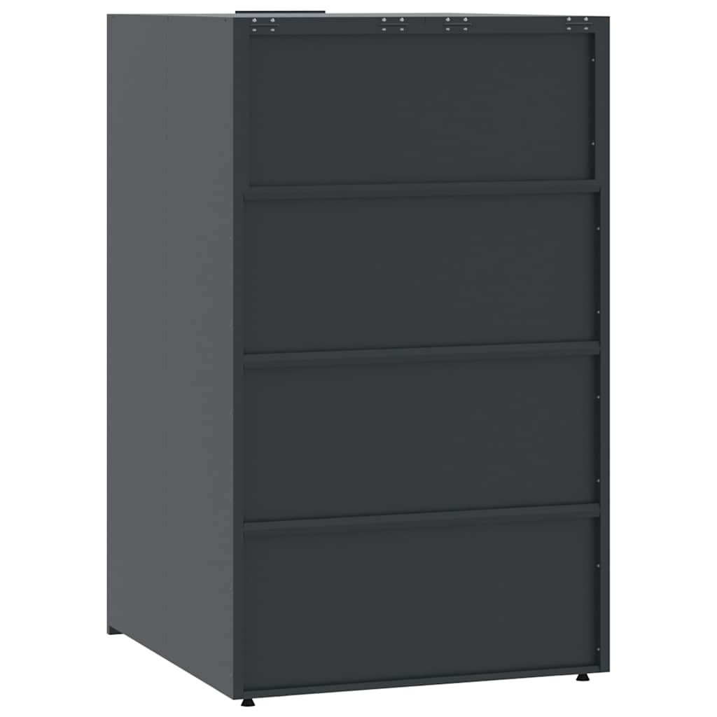 vidaXL Wheelie Bin Storage for 5 Bins Anthracite 345x79x117 cm Steel 6