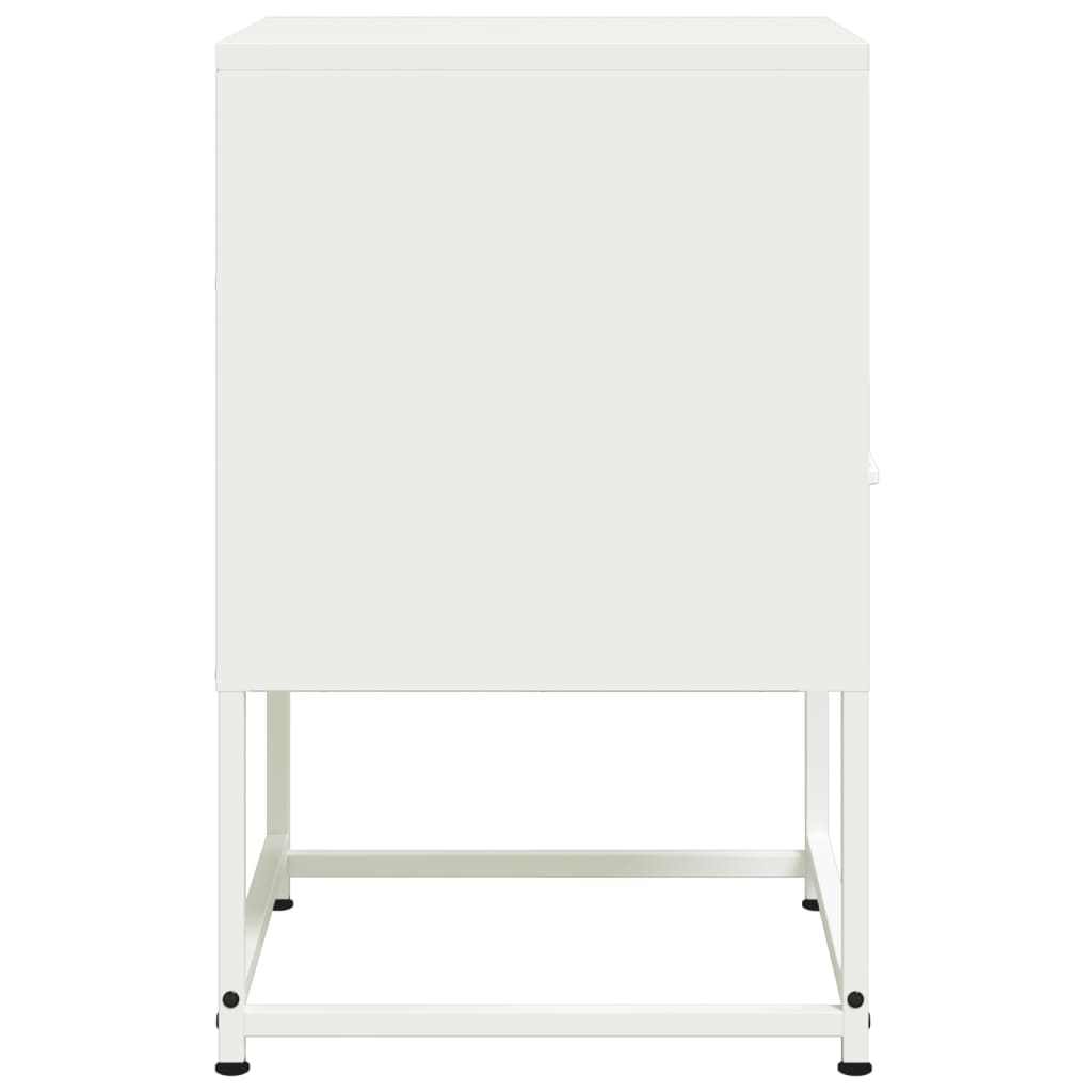 Bedside Cabinet 36x39x60,5 cm Steel White 2