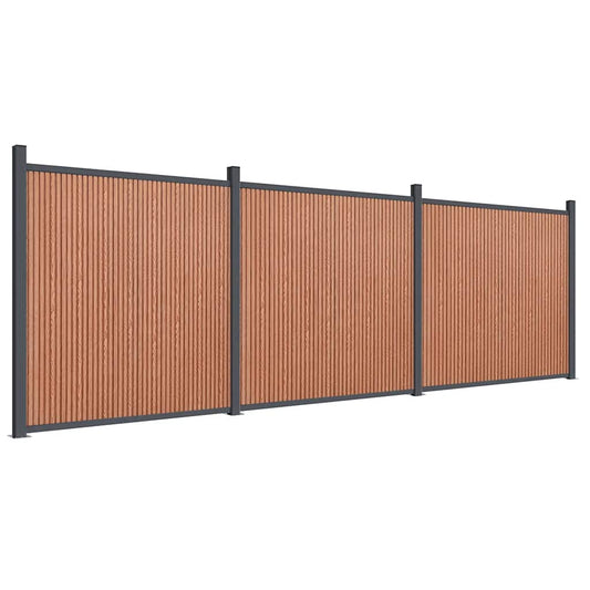 vidaXL Fence Panel Brown 526x186 cm WPC 2