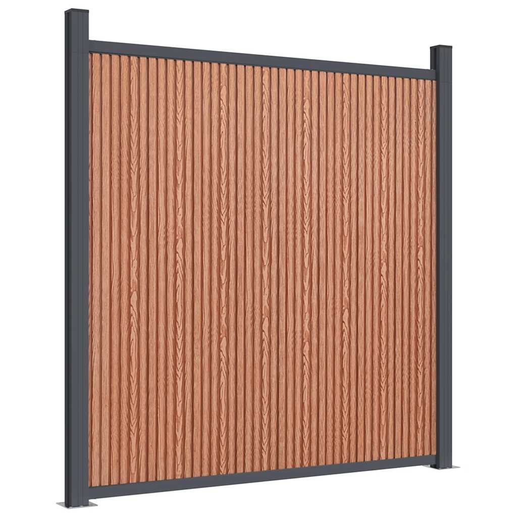 vidaXL Fence Panel Brown 1564x186 cm WPC 6