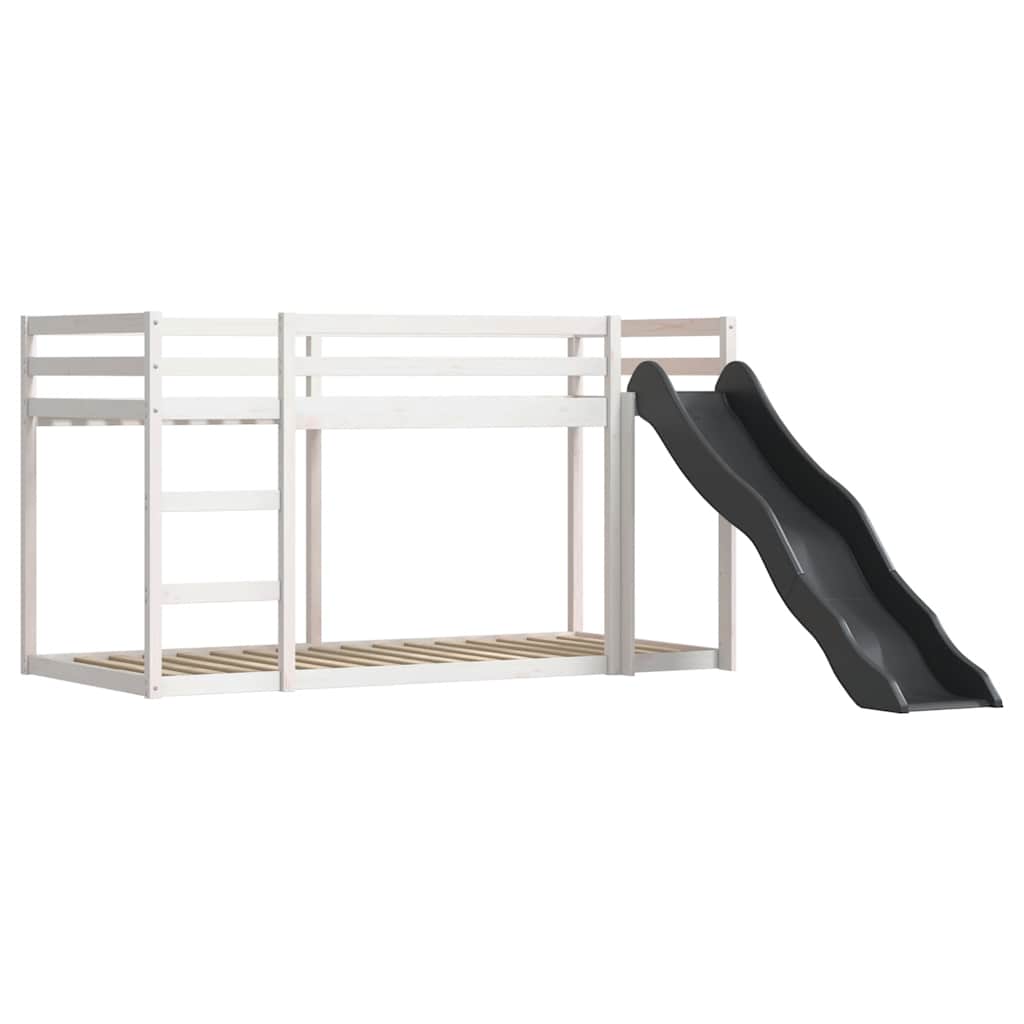 vidaXL Bunk Bed without Mattress with Slide and Curtains Pink 90x200cm 6