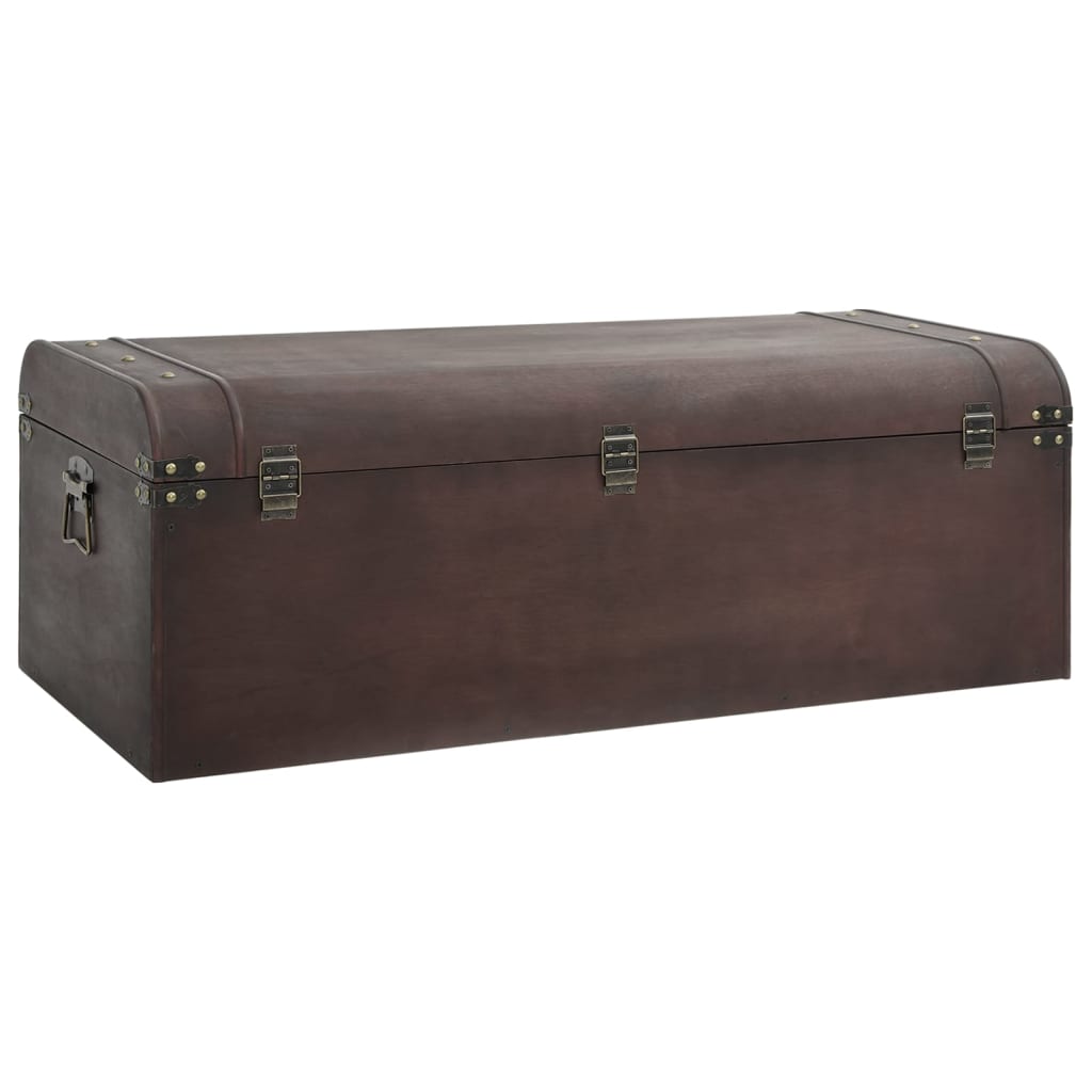 Treasure Chest with Latches Dark Brown 90x50x39,5 cm Plywood 110 cm 50 cm