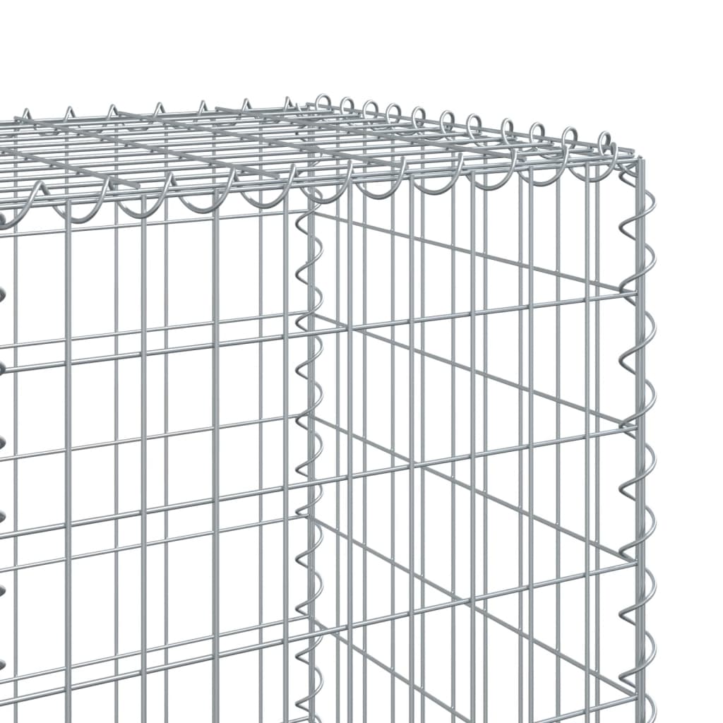 vidaXL Gabion Basket with Cover 1100x50x150 cm Galvanised Iron 6