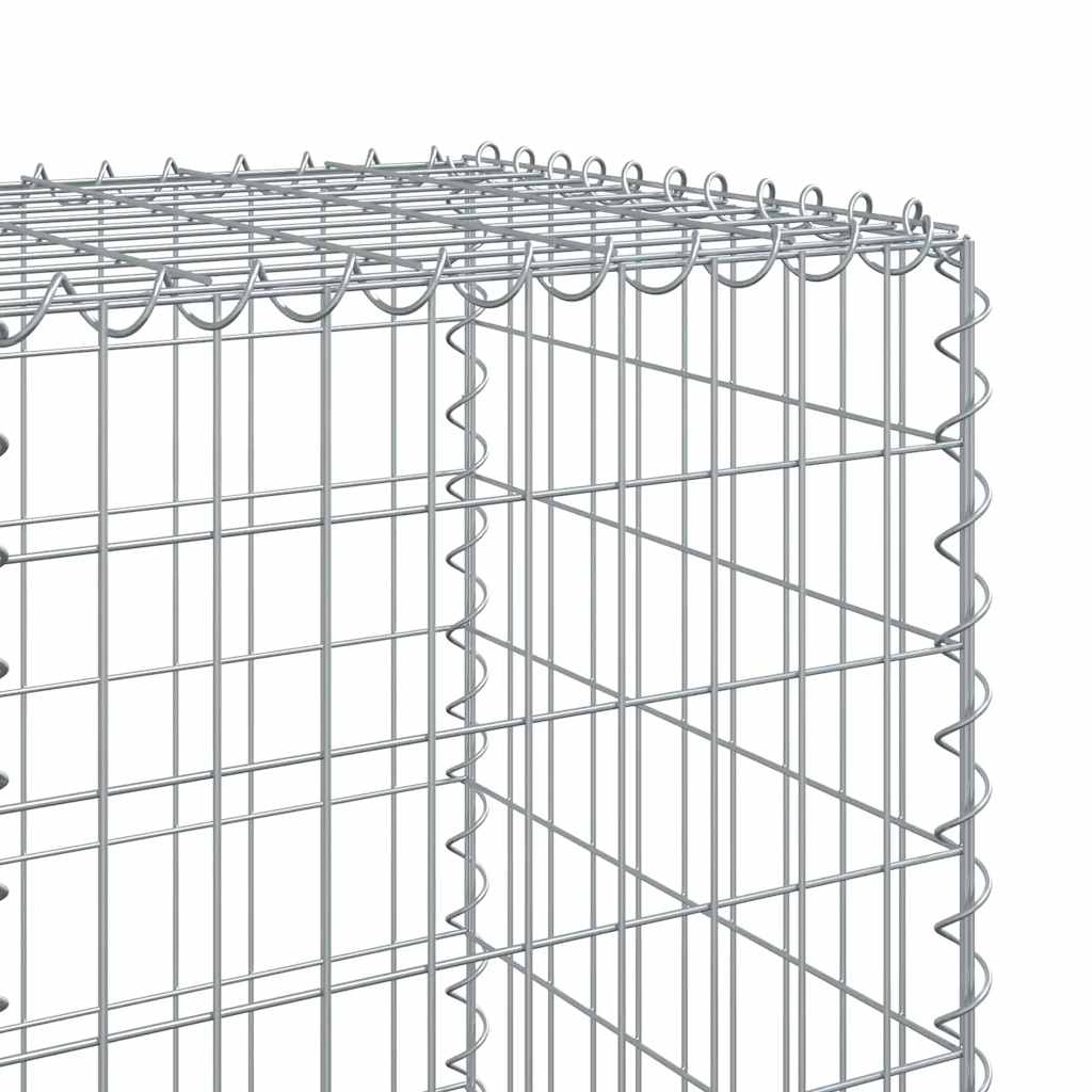 vidaXL Gabion Basket with Cover 1200x50x150 cm Galvanised Iron 6