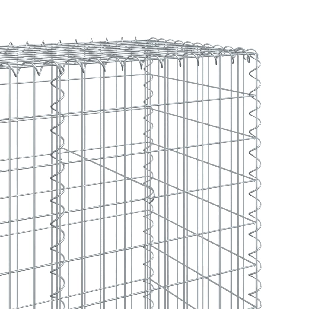 vidaXL Gabion Basket with Cover 1000x50x200 cm Galvanised Iron 6