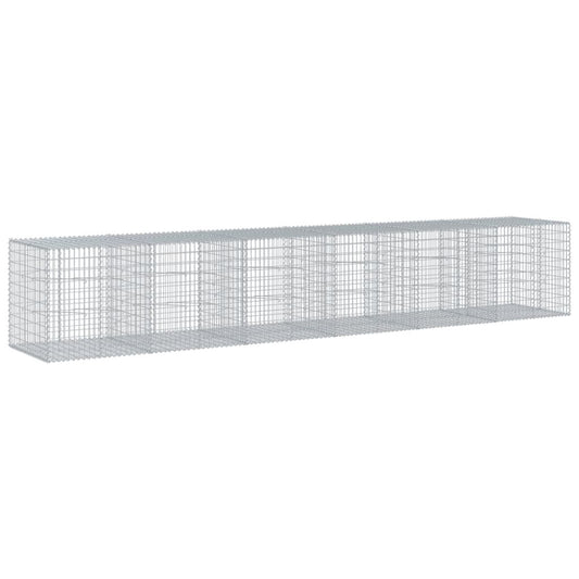 Gabion Basket with Cover Galvanised Iron Depth 100 cm Height 100 cm 100–1050 cm 600 cm