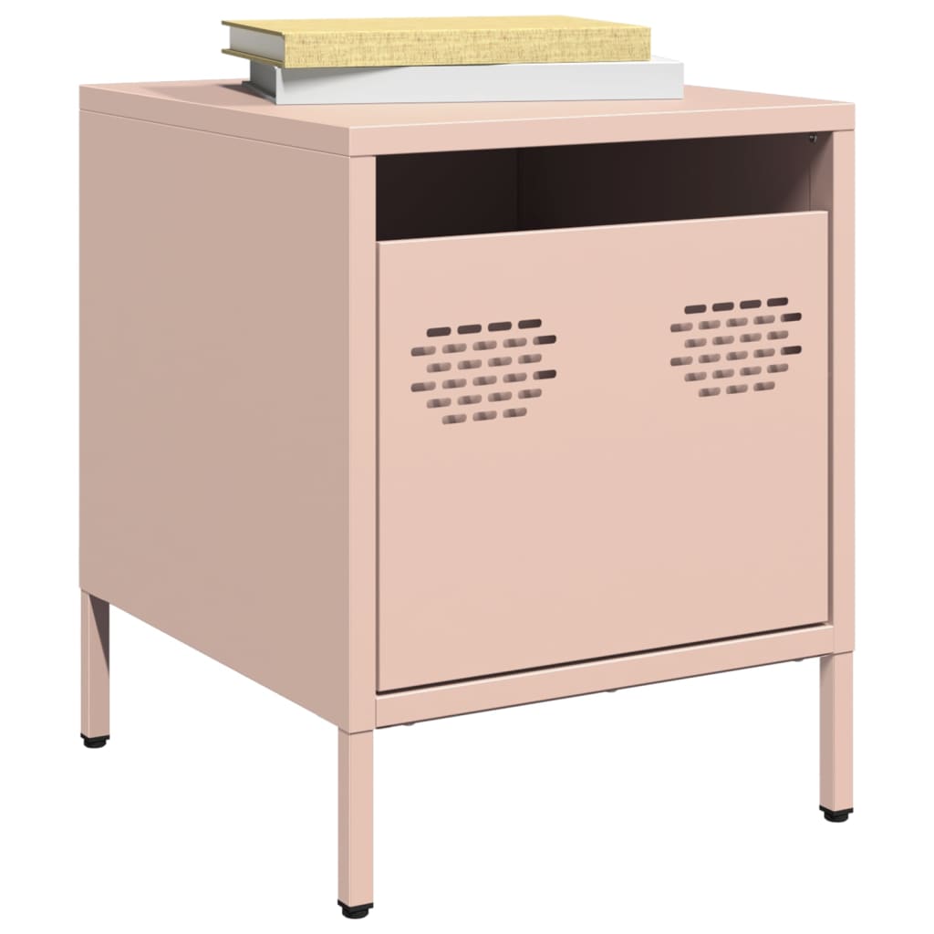 Bedside Cabinet 35x39x43,5 cm Steel Pink 1