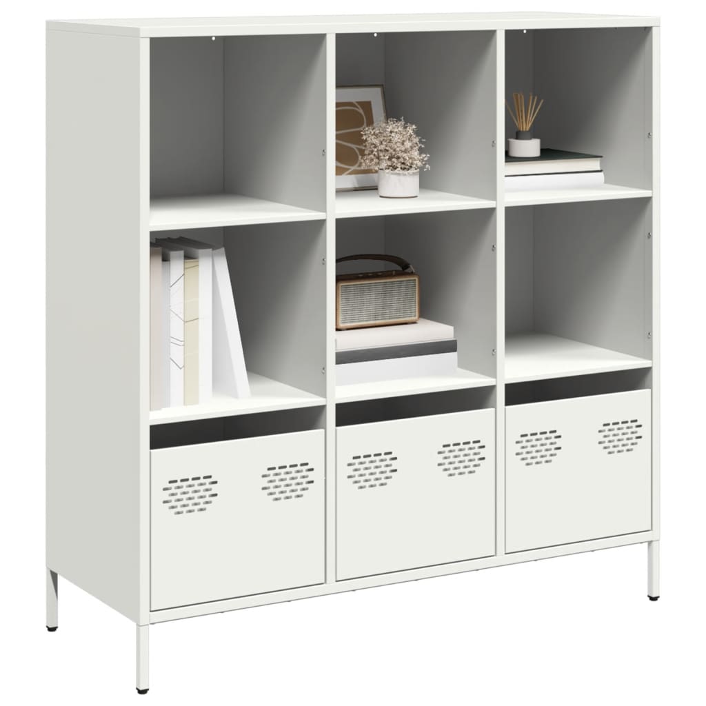 Highboard 35x39x103,5 cm Steel White 101.5 cm
