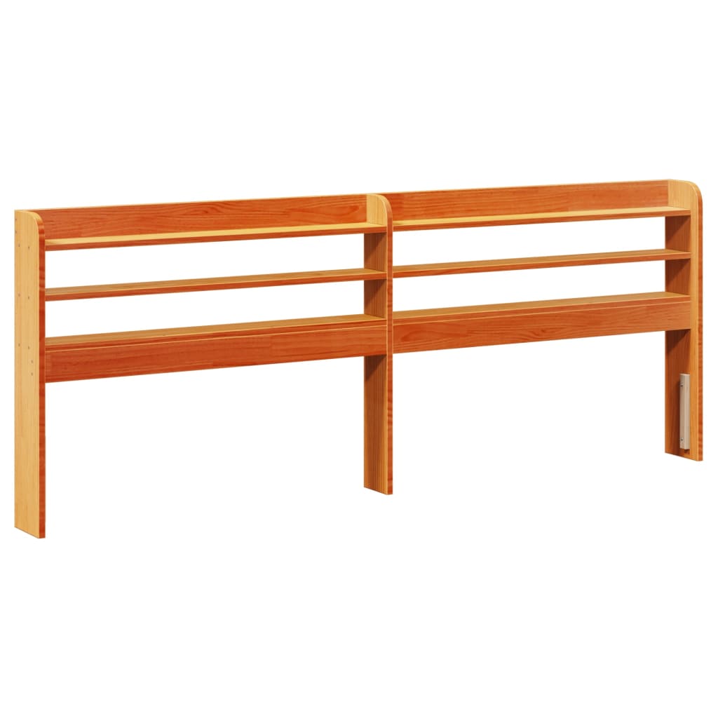 vidaXL Bed Frame without Mattress Wax Brown 200x200 cm Solid Wood Pine 6